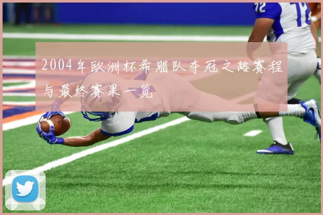 2004年欧洲杯希腊队夺冠之路赛程与最终赛果一览